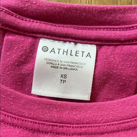 Athleta Move with Ease Tee Pink - Picture 2 of 3
